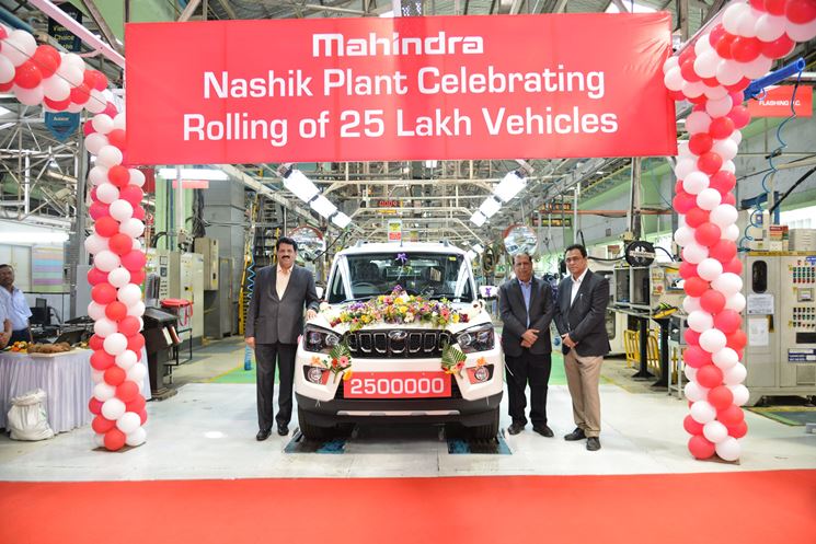 Mahindra rolls out its 25th lakh vehicle from Nasik manufacturing facility