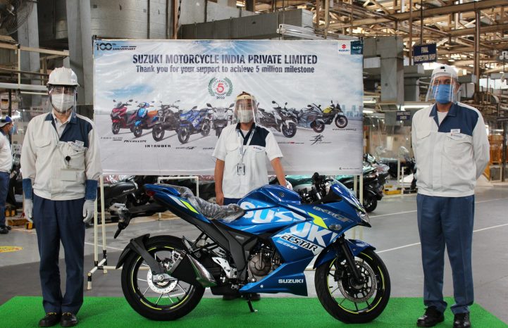 Suzuki Motorcycle rolls out 50th lakh vehicle from its Gurugram facility