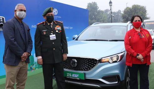 MG ZS EV participates in first-ever EV trial-run between Delhi and Agra