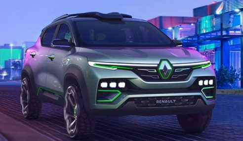 Renault Kiger subcompact SUV Spotted Testing on road with new Alloy Wheels