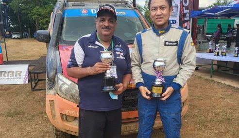 Sanjay Takale wins runners-up trophy in TWC Cross-country rally in Thailand