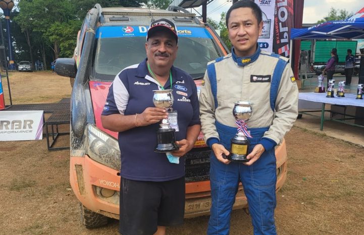 Sanjay Takale wins runners-up trophy in TWC Cross-country rally in Thailand