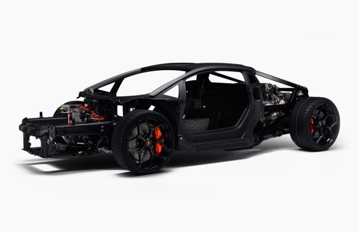 Lamborghini LB744 teases carbon fibre monocoque chassis