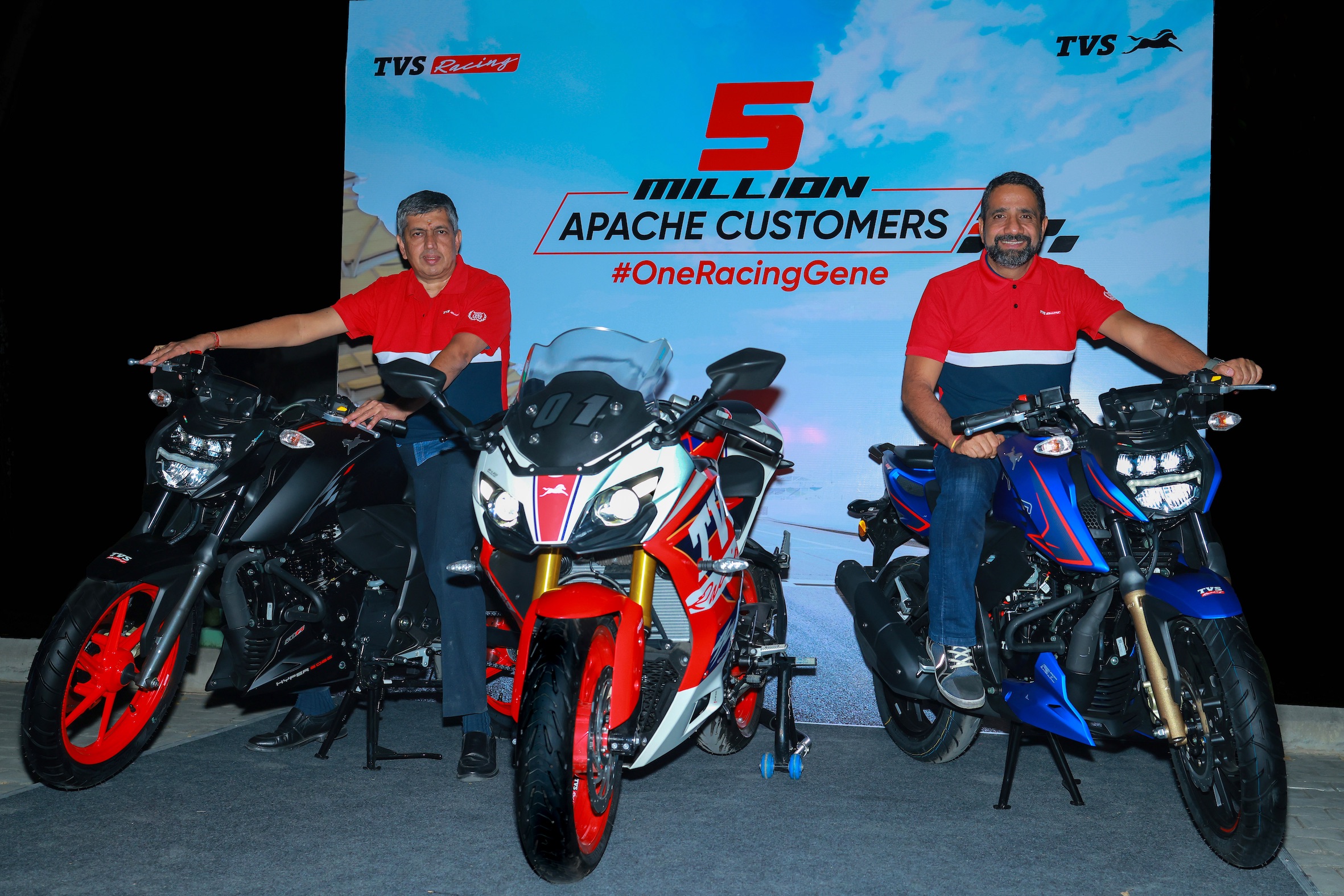 TVS Apache series celebrates 5 million global sales milestone