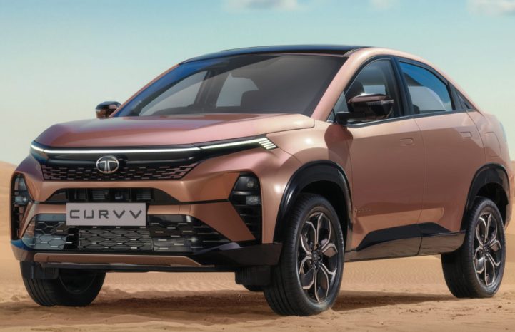 Tata Curvv spotted during TVC shoot ahead of launch