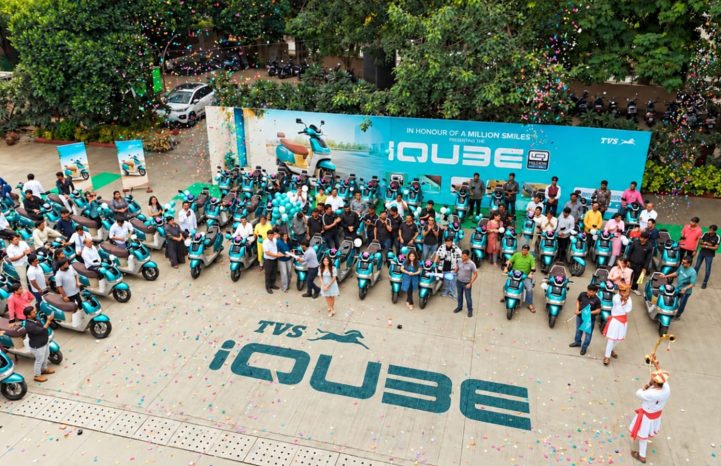Celebrating One Million: TVS Delivers 100+ iQube MillionR Scooters in Pune